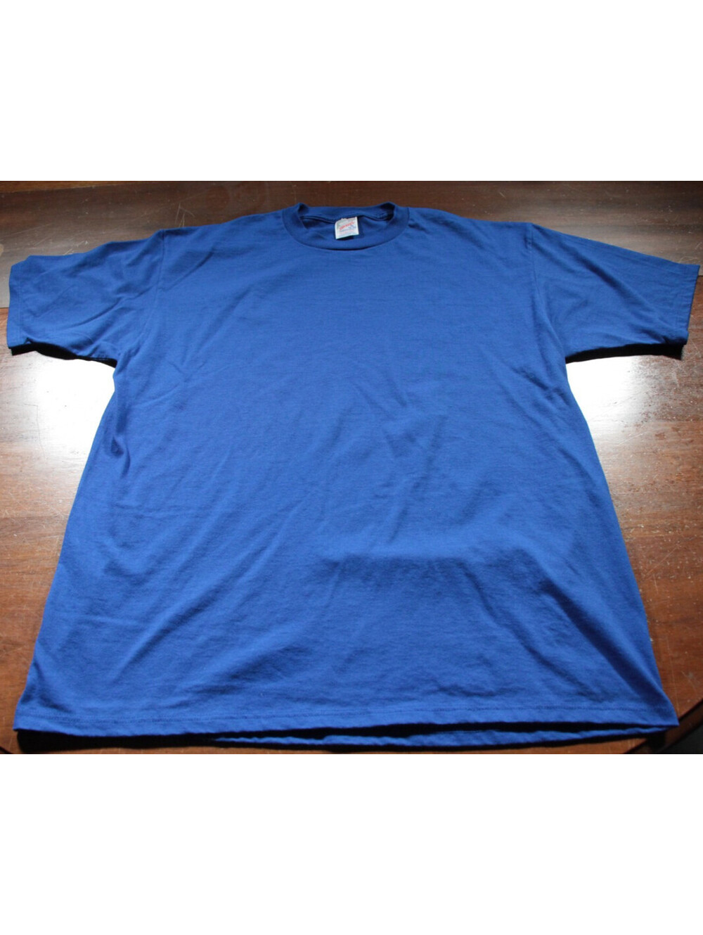 Vintage 90s JERZEES 50/50 Heavyweight Shirt Blank Solid Blue T-Shirt XL